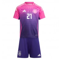 Camisa de time de futebol Alemanha Ilkay Gundogan #21 Replicas 2º Equipamento Infantil Europeu 2024 Manga Curta (+ Calças curtas)